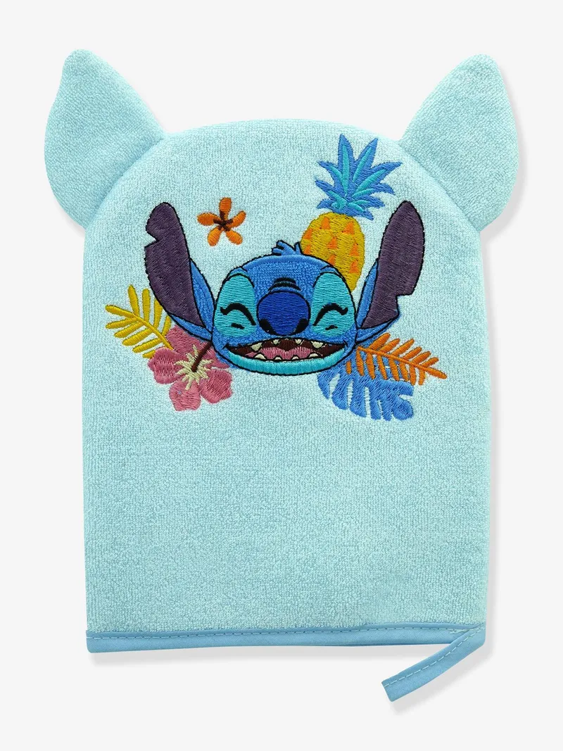 Lilo & Stitch Kinder Waschhandschuh mit Stickerei Disney LILO & STITCH, Himmelblau, – Produktbild 1 von 2