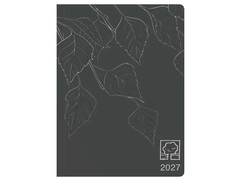 Zettler Zettler Taschenkalender aus Recyclingpapier, 2027 anthrazit – Produktbild 1 von 1