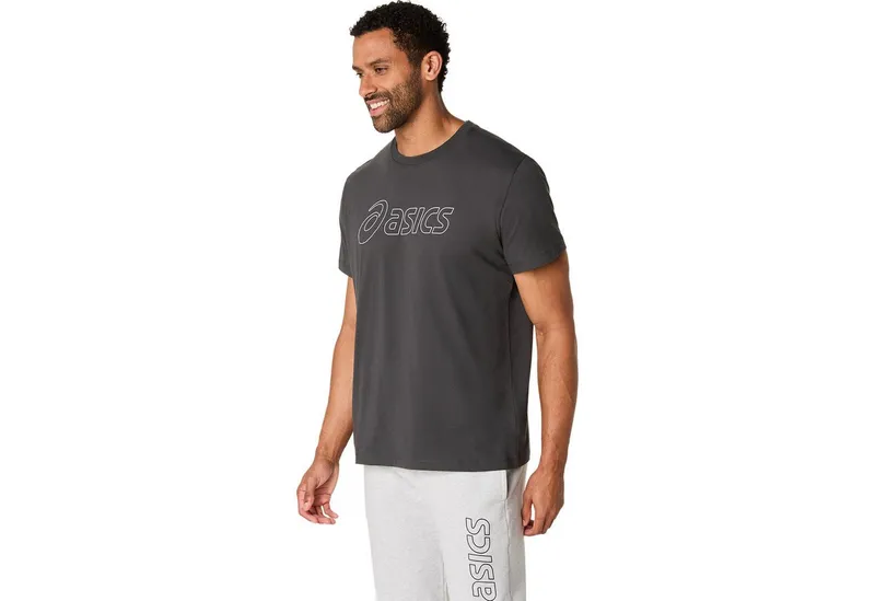 Asics Asics Laufshirt ASICS LOGO SS TEE, Grau, – Produktbild 2 von 5