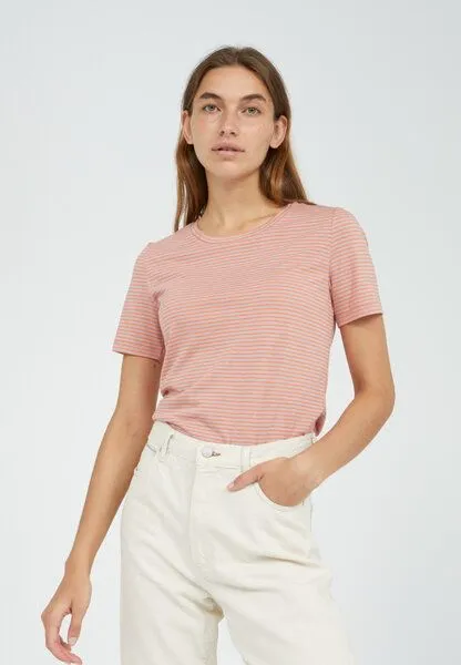 ARMEDANGELS ARMEDANGELS LIDIAA SMALL STRIPES - Damen T-Shirt aus TENCEL Lyocell Mix, Sunrise-kinoko, – Produktbild 1 von 3