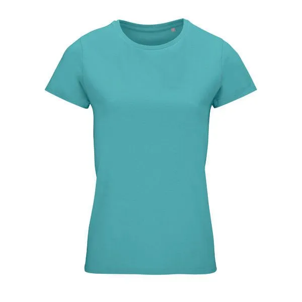 Sol's Sol's Damen T-Shirt Kurzarm Rundhals aus Bio - Baumwolle, Pool blue, – Produktbild 1 von 3