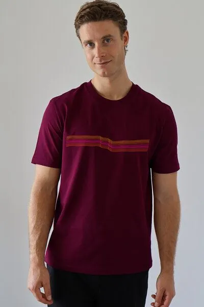 Kultgut Kultgut Artdesign - Biofair Klassik Shirt / Sportive Line, Dunkelrot, – Produktbild 3 von 4