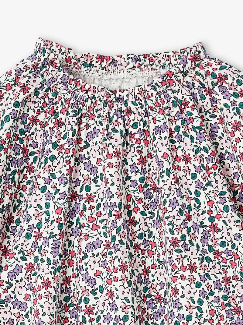 Vertbaudet Mädchen Blusenshirt in Cropped-Länge, Wollweiß, – Produktbild 4 von 4