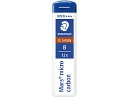 Staedtler STAEDTLER Ersatzminen für Druckbleistifte 'Mars micro carbon' Ø 0,5 mm, 12 Stk., B – Produktbild 1 von 1
