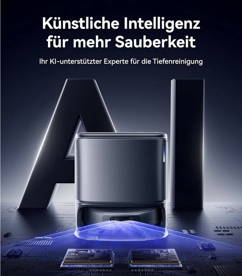 Narwal Narwal Saugroboter Freo Z10 Ultra Saugroboter mit Wischfunktion, All-in-One-Basisstation, 65 W, DirtSense Technologie, verhedderungsfreie Bürste, 18.000Pa Absaugung, Grau, – Produktbild 2 von 5