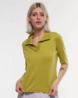 Alma & Lovis Alma & Lovis Feines Strick-Poloshirt aus reiner Bio-Baumwolle | Cotton Polo-Shirt – Produktbild 1 von 1