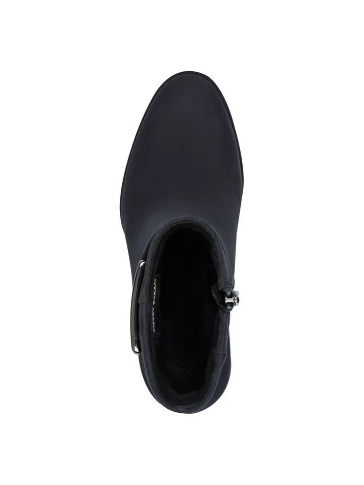 Marco Tozzi Marco Tozzi Vegan, MT FEEL ME mit Blockabsatz Blockabsatz Stiefelette Vegan, Blau, – Produktbild 2 von 4