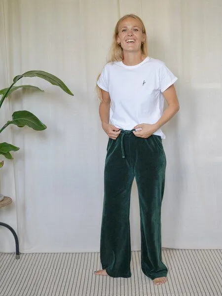 FUXBAU FUXBAU Frauen Samt Hose, Grün, – Produktbild 3 von 4
