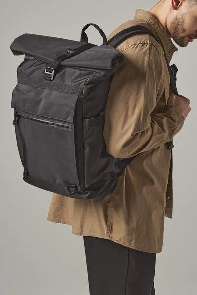 Quadra Quadra Axis Roll-Top Backpack Rolltop Notebookfach, Schwarz, – Produktbild 3 von 3