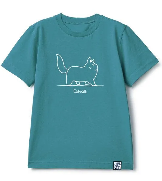Gary Mash GARY MASH Kinder T-Shirt Catwalk aus Bio-Baumwolle, Petrol, – Produktbild 1 von 2