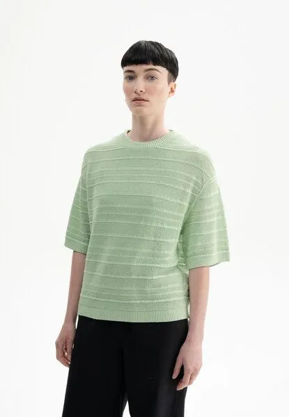 MELA Strukturiertes Strick T-Shirt Style AROHI | von MELA | Fairtrade & GOTS zertifiziert, Spring melange, – Produktbild 1 von 4