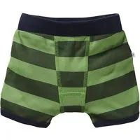 HANS NATUR Jungen Boxershorts Bio-Baumwolle Blockstreifen grün Gr. 98/104 – Produktbild 1 von 1