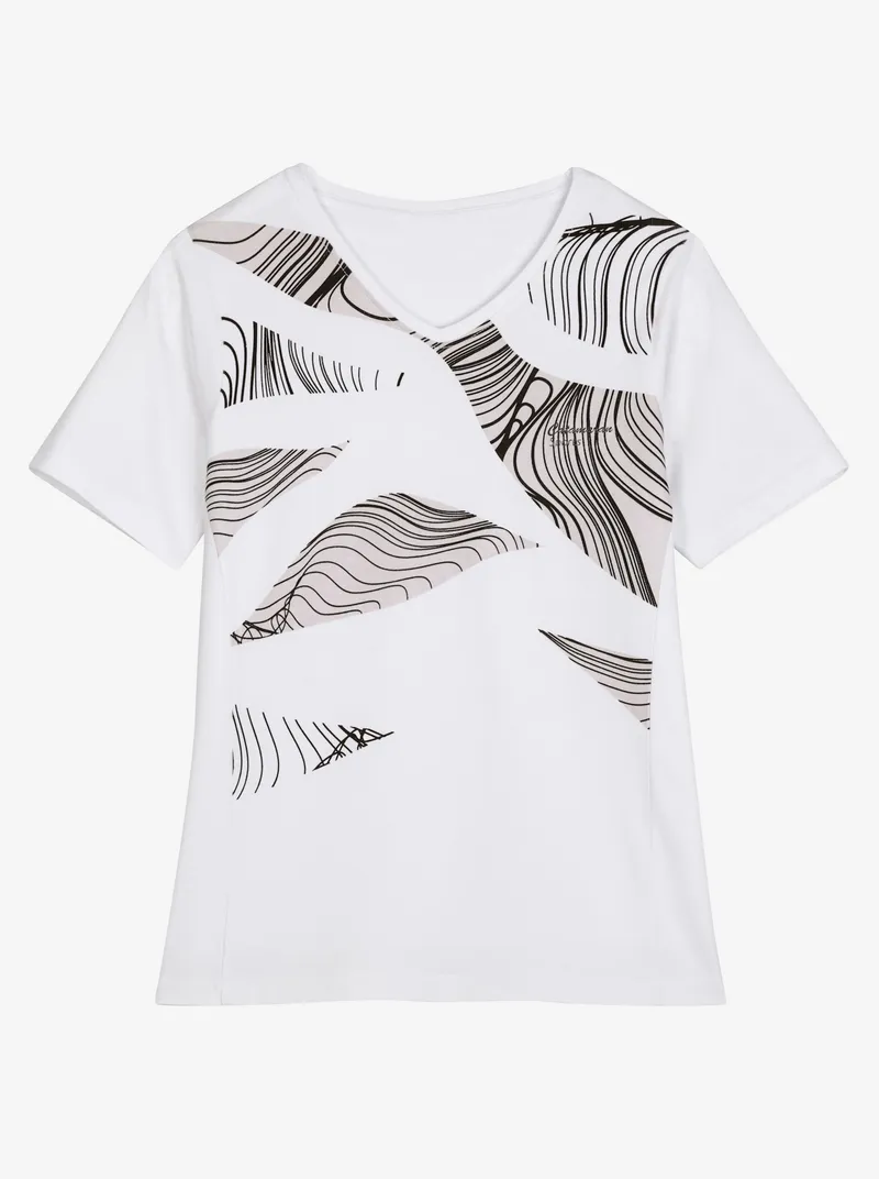 Catamaran Sports Sportshirt weiß-gemustert, Weiß-gemustert, – Produktbild 1 von 1