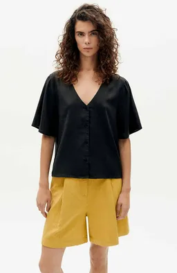 thinking mu Thinking MU Damen vegan Bluse Libelula Schwarz – Produktbild 1 von 1