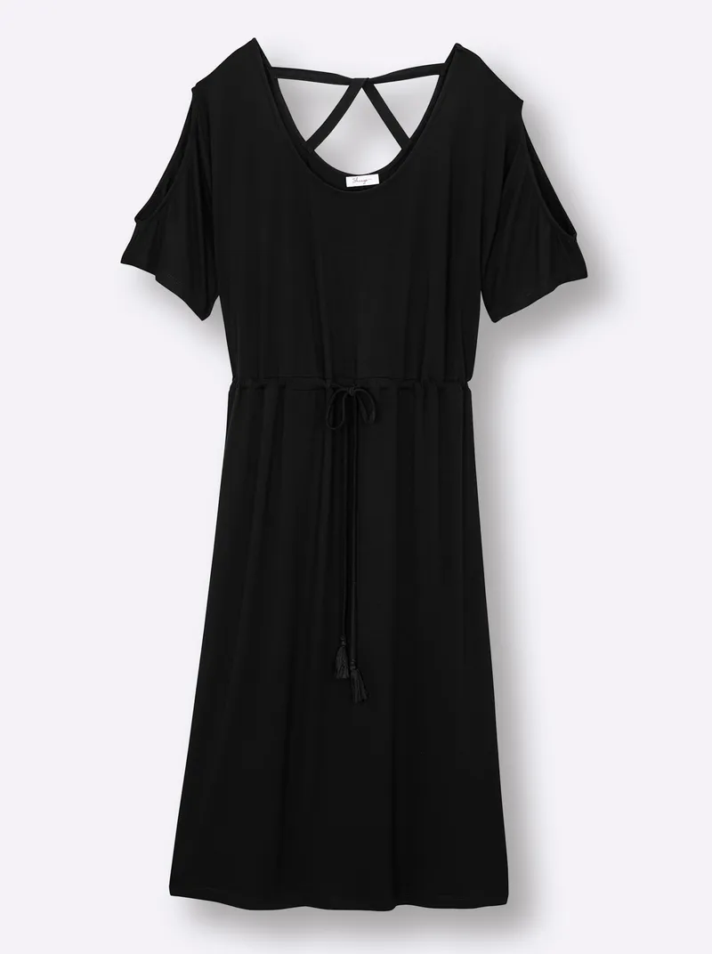 sheego A-Linien-Kleid, Schwarz, – Produktbild 1 von 2