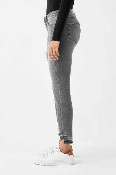 DAWN Damen Jeans MID SUN Slim Design Details DAWN Bio-Baumwolle, Medium grey, – Produktbild 3 von 5