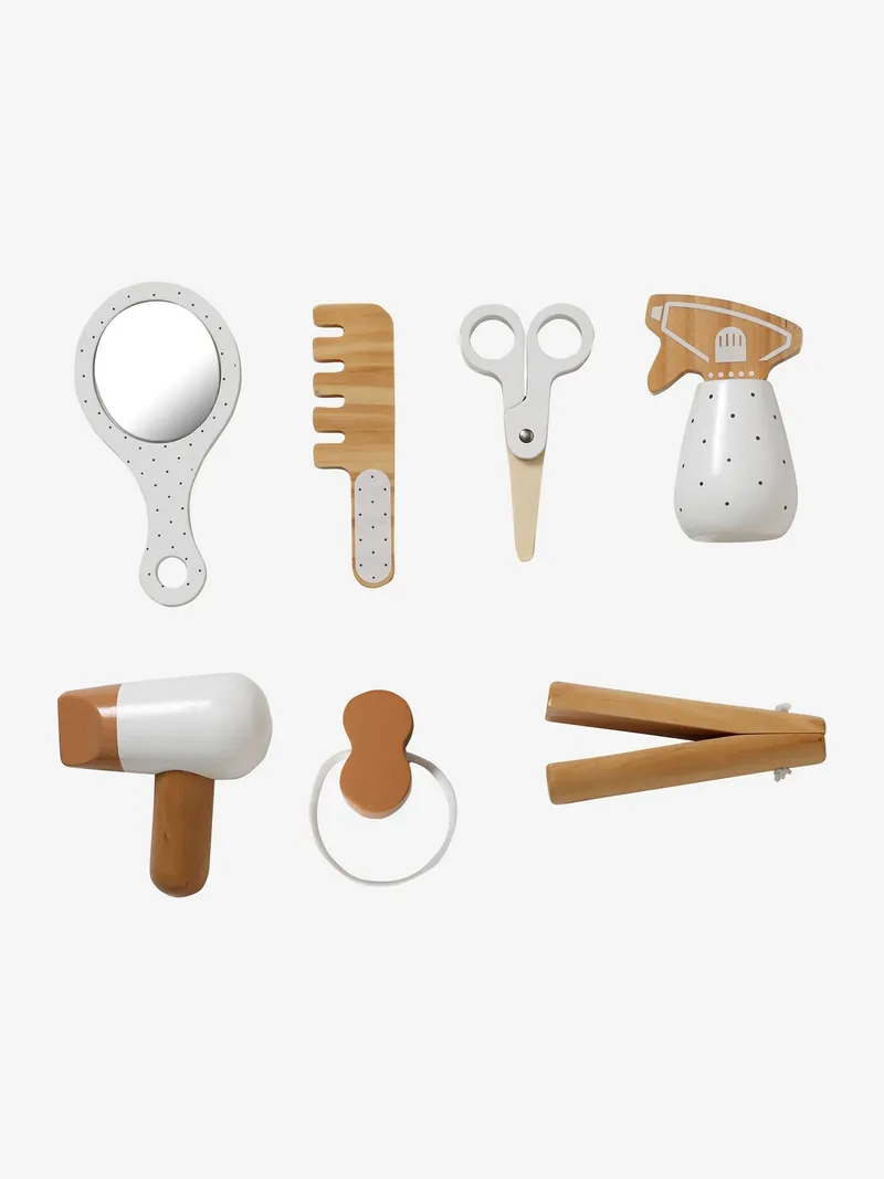 Vertbaudet Vertbaudet Kinder Friseur-Set aus Holz FSC®, Mehrfarbig, – Produktbild 2 von 2