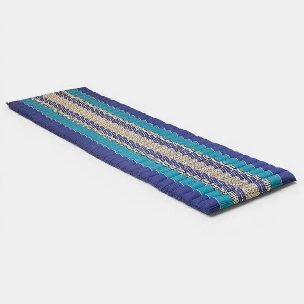 Der Lindwurm Der Lindwurm Thai Yogamatte zum Aufrollen mit Kapokfüllung, Hellblau/blau, – Produktbild 2 von 2