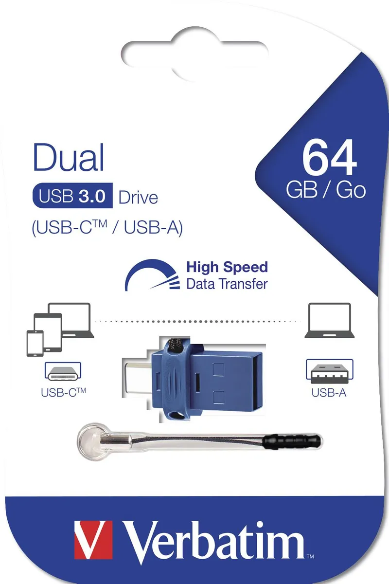 Verbatim Verbatim USB-Stick "Dual Drive" USB 3.0, 64 GB – Produktbild 3 von 4