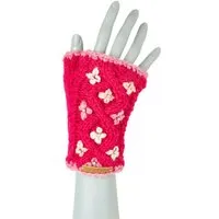 short'n'pietz short'n'pietz Handstulpen aus Schurwolle für Kinder, handgestrickt, Pink, – Produktbild 1 von 1