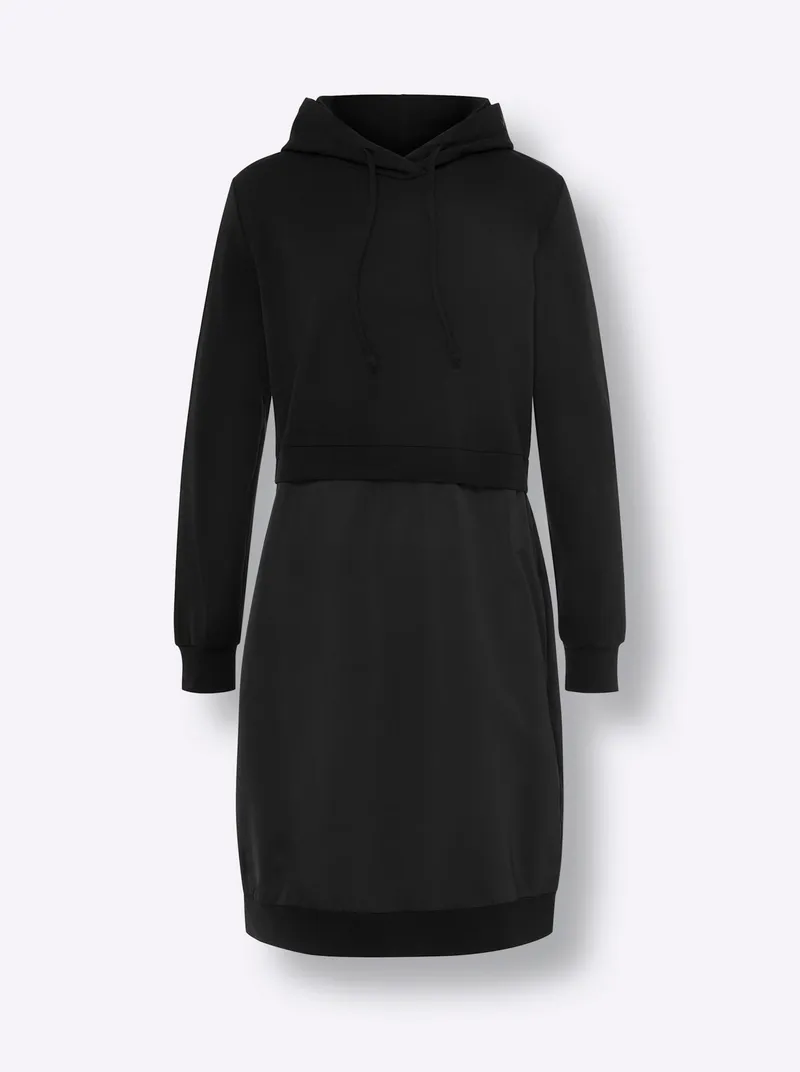 heine Shirtkleid, Schwarz, – Produktbild 1 von 2