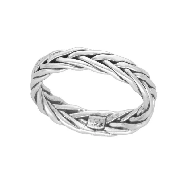 pakilia pakilia Silber Ring geflochten Fair-Trade und handmade – Produktbild 4 von 4