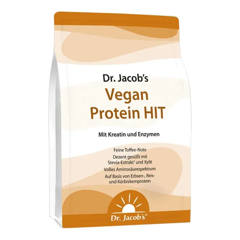 Dr. Jacob's Dr. Jacob's Vegan Protein HIT Proteinpulver+Kreatin+Enzyme – Produktbild 1 von 1