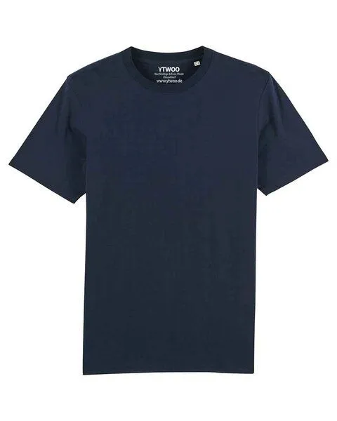 YTWOO YTWOO Herren schweres Bio T-Shirt. Männer Premium Basic Shirt. Heavy Cotton, Navy, – Produktbild 4 von 4