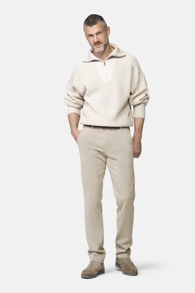 Meyer MEYER ACTIVE-Chino im Winter Twill, Beige (beige), – Produktbild 2 von 4