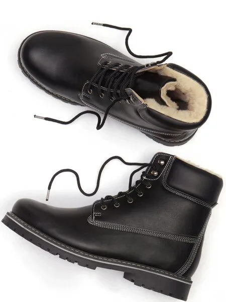 Will's Vegan Shop Will's Vegan Shop Isolierte Dock-Stiefel, Schwarz, – Produktbild 1 von 3