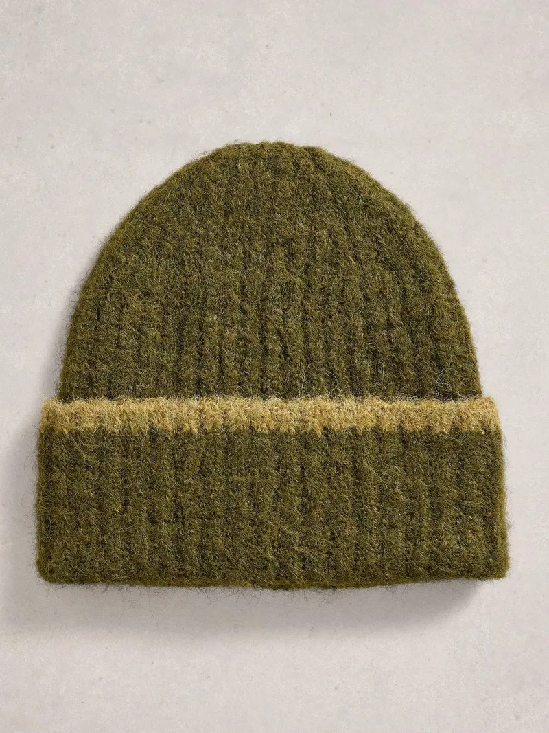 White Stuff Strickmütze Emma - Einheitsgröße, Khakigrün, – Produktbild 1 von 2