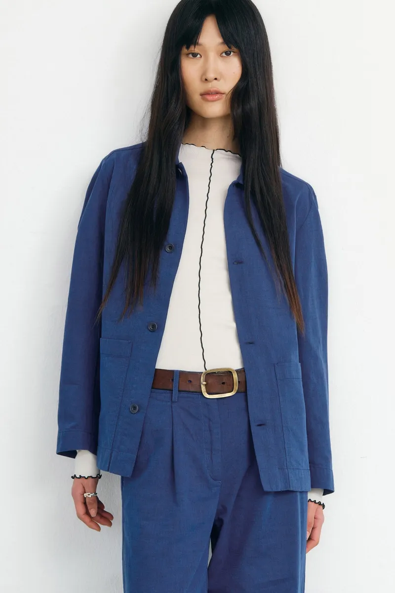 Rotholz Rotholz Damen vegan Jacke Workwear Ozeanblau, Dunkelblau, – Produktbild 2 von 2