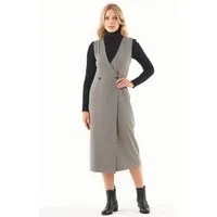 ORGANICATION ORGANICATION Kleid aus Bio-Baumwolle-Mix mit Hahnentrittmuster, Natur(multi colour), – Produktbild 1 von 1