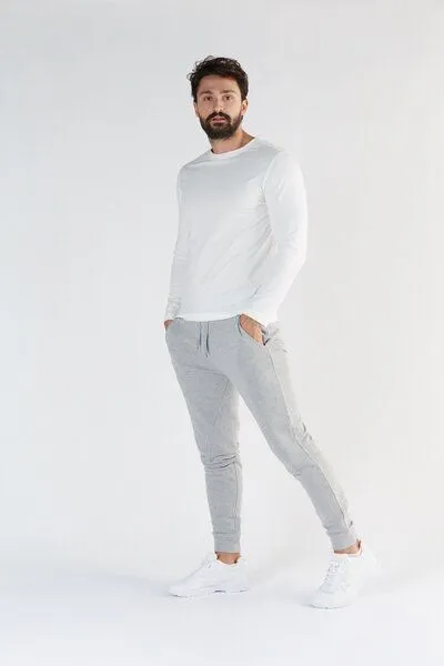 True North True North Herren Langarmshirt aus Bio-Baumwolle Rundhalsausschnitt T-Shirt 2110, Hellgrau, – Produktbild 3 von 4