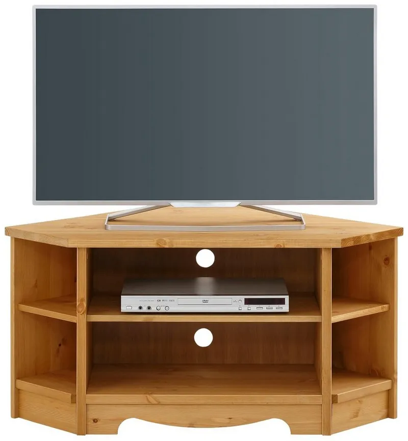 OTTO home Lowboard Trinidad, TV-Schrank, Eck-TV -Schrank, Kommode, Breite 105 cm, FSC® zertifiziertes Massivholz, Beige, – Produktbild 2 von 5
