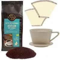 El Puente El Puente Zero Waste Barista Geschenk-Set mit Fair Trade Bio-Kaffee und Kaffeefiltern – Produktbild 1 von 1