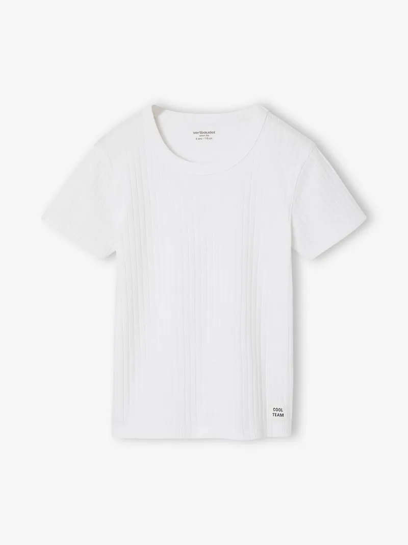 Vertbaudet 3er-Pack T-Shirts aus Rippjersey Jungen, Himmelblau, – Produktbild 3 von 4