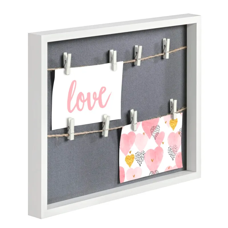Hama Hama Bilderrahmen "Muro", mit Schnur und Klammern, Weiß, 29,5 x 36,5 cm – Produktbild 2 von 5