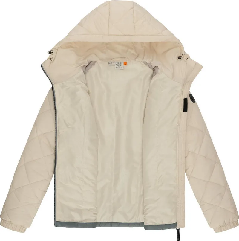 ragwear ragwear Outdoorjacke Leeloo Damen Übergangsjacke aus Teddyfleece mit gesteppten Ärmeln, Grau, – Produktbild 1 von 5