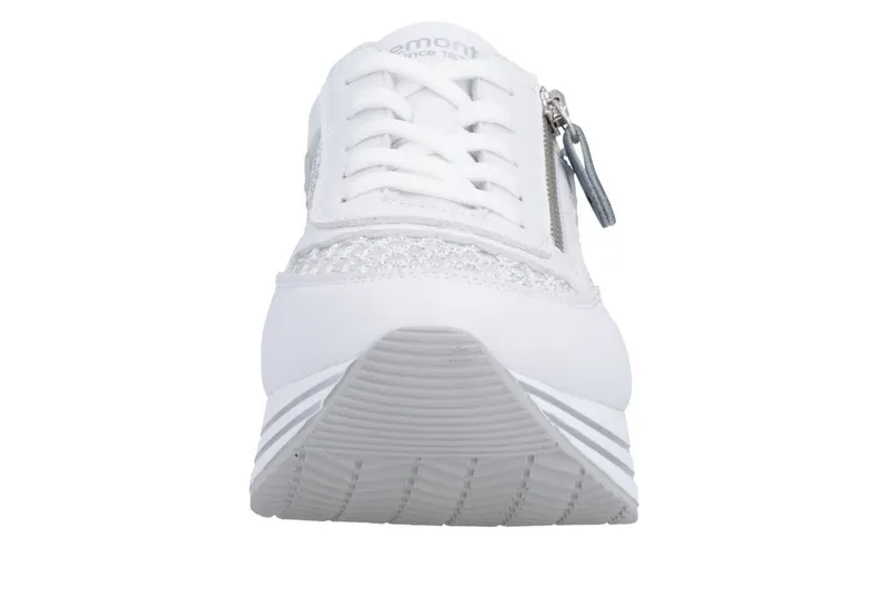Remonte Remonte Plateausneaker, Freiezitschuh, Halbschuh, Schnürschuh, vegan, Kontrastbesatz, Blau|weiß, – Produktbild 4 von 5