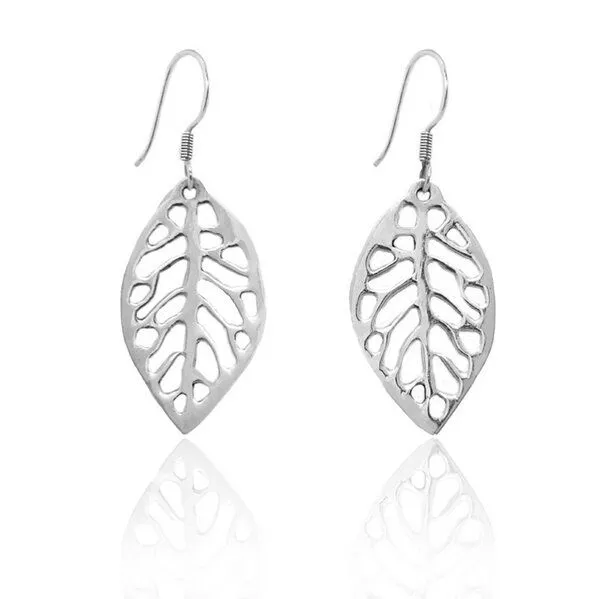 pakilia pakilia Silber Ohrringe Blätter fair-trade und handmade – Produktbild 2 von 4