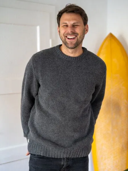 FUXBAU FUXBAU Männer Merino Strickpullover, Anthrazit, – Produktbild 4 von 4