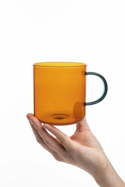 Tranquillo Tranquillo Tasse RAIINBOW – Borosilikatglas, Orange, – Produktbild 3 von 5