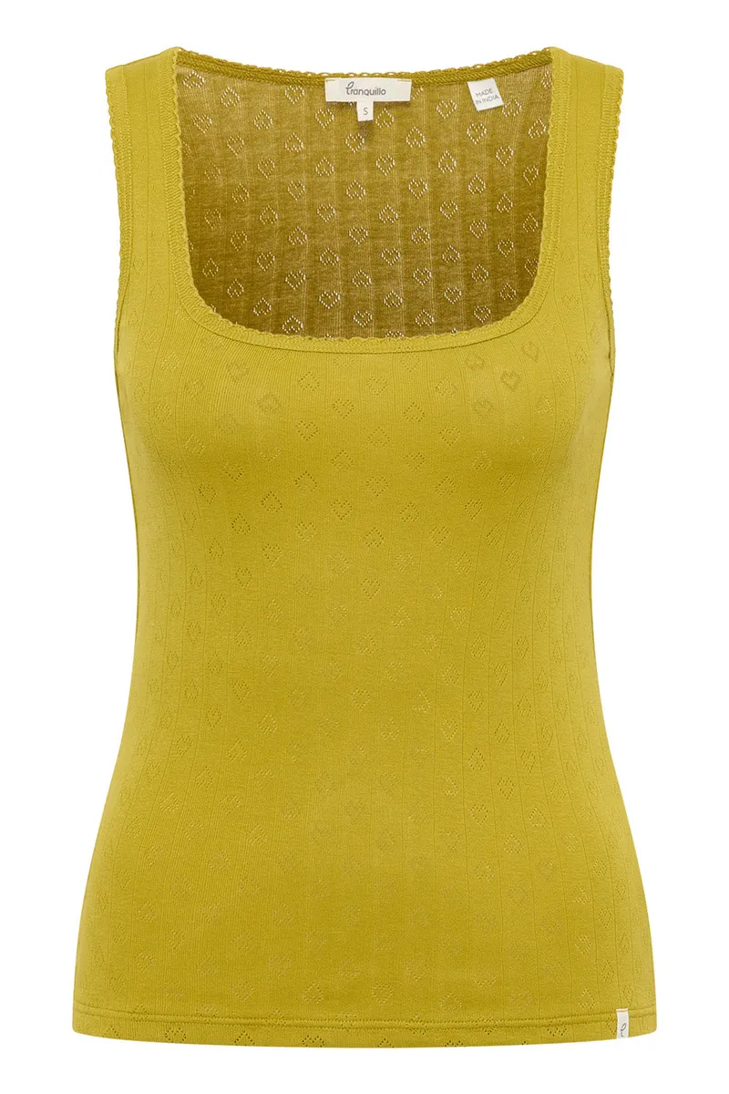 Tranquillo Jerseytop Rosaa aus Bio-Baumwolle - avocado green / L – Produktbild 1 von 2