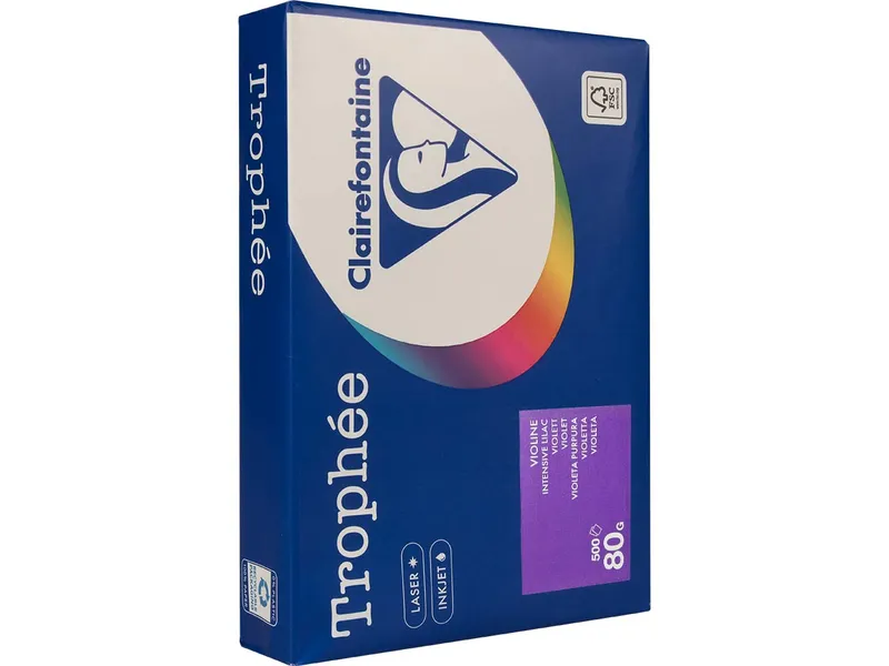 Clairefontaine Clairfontaine Farbiges Kopierpapier "Trophee" 80 g/m², DIN A4, lila – Produktbild 1 von 1