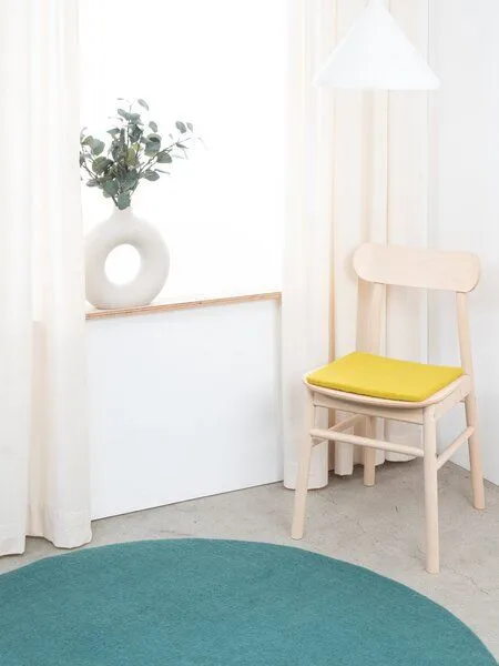 myfelt myfelt Flachfilz Sitzauflage (⌀ 36 cm, 36 x 36 cm), Grüngelb (kata), – Produktbild 4 von 4