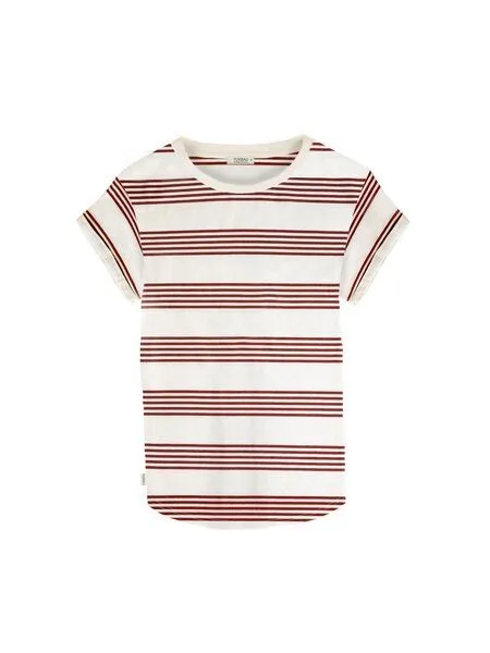 FUXBAU FUXBAU FF Frauen Streifenshirt, Creme bordeaux, – Produktbild 3 von 4