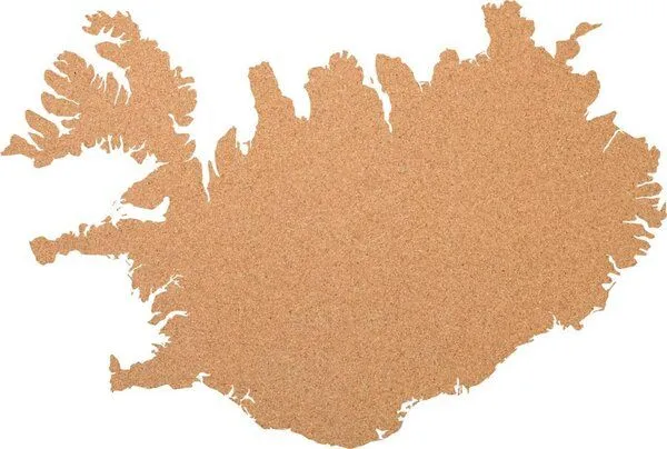 Kork-Deko Kork-Deko Island als Pinnwand aus Kork XXL ca. 80x50 cm | Umriss iceland – Produktbild 2 von 2