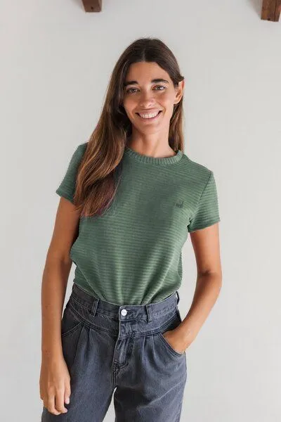 TWOTHIRDS TWOTHIRDS Veloursoberteil Ariadna, Dusty green, – Produktbild 2 von 3