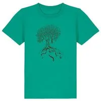 Life Tree Life-Tree Shirt aus Biobaumwolle Fairwear für Kids "Hanging On" in verschiedenen Farben, Grün, – Produktbild 1 von 1